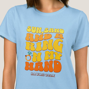 Camiseta Beach Bachelorette Party Retro Sun Sand Ring