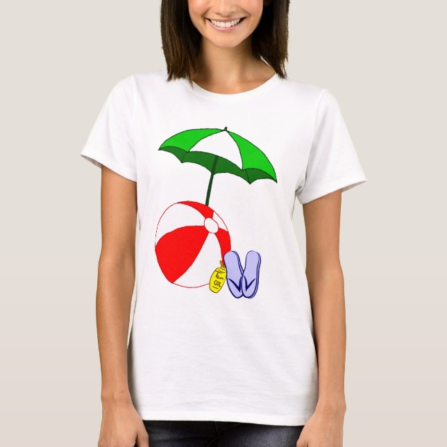 Camiseta Beach Ball Pool Umbrella Tee (Anverso)