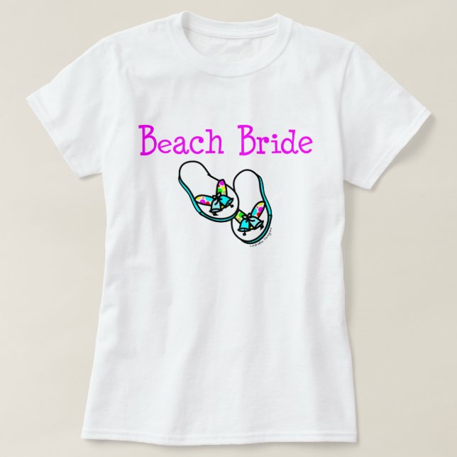Camiseta Beach Bride (Diseño del anverso)