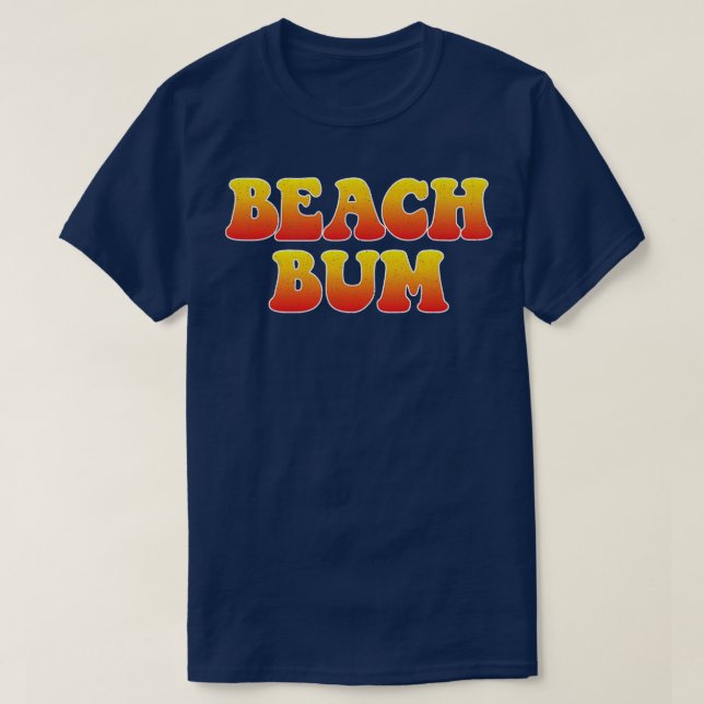 Camiseta Beach Bum Vintage con problemas (Diseño del anverso)