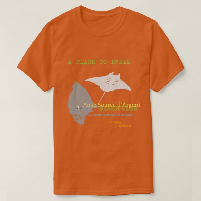 Camiseta Beach Club Seychelles (Diseño del anverso)