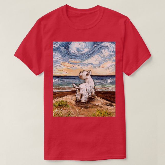 Camiseta Beach Day Westie (Diseño del anverso)