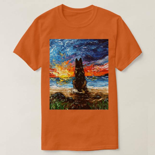 Camiseta Beach Days German Shepherd (Diseño del anverso)