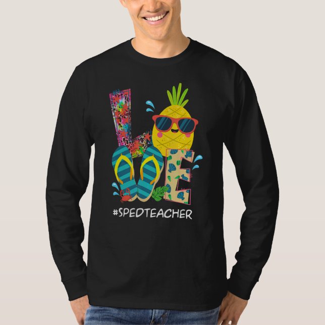 Camiseta Beach Flip Flops Pineapple Summer Vacation Love Sp (Anverso)