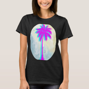Camiseta Beach for Women Pink Palm Beach Holiday