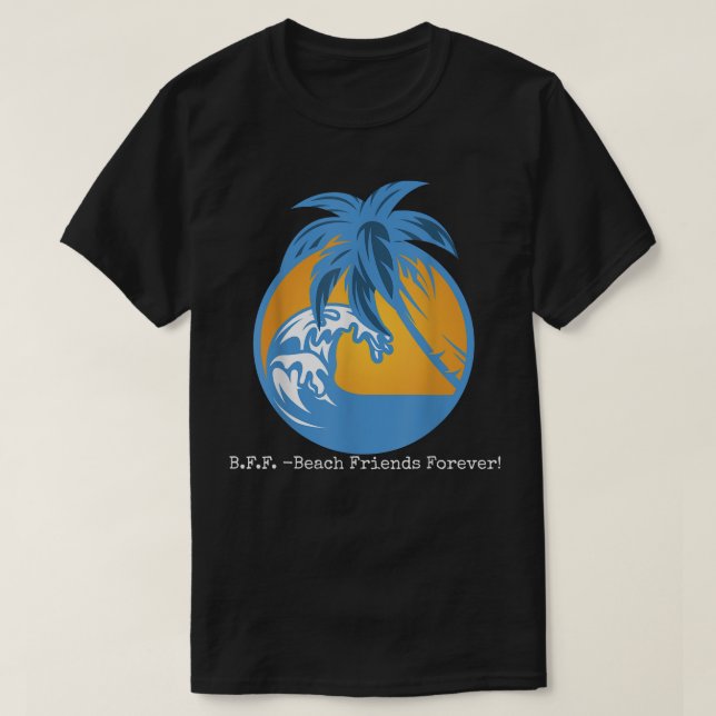Camiseta Beach Friends Forever BFF Beach (Diseño del anverso)