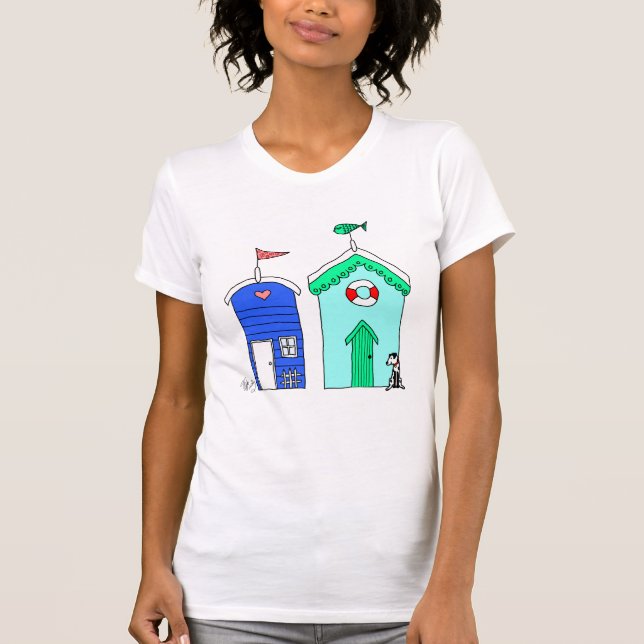 Camiseta Beach Huts 2 Ilustracion (Anverso)