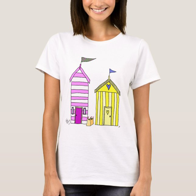Camiseta Beach Huts 3 Ilustracion (Anverso)