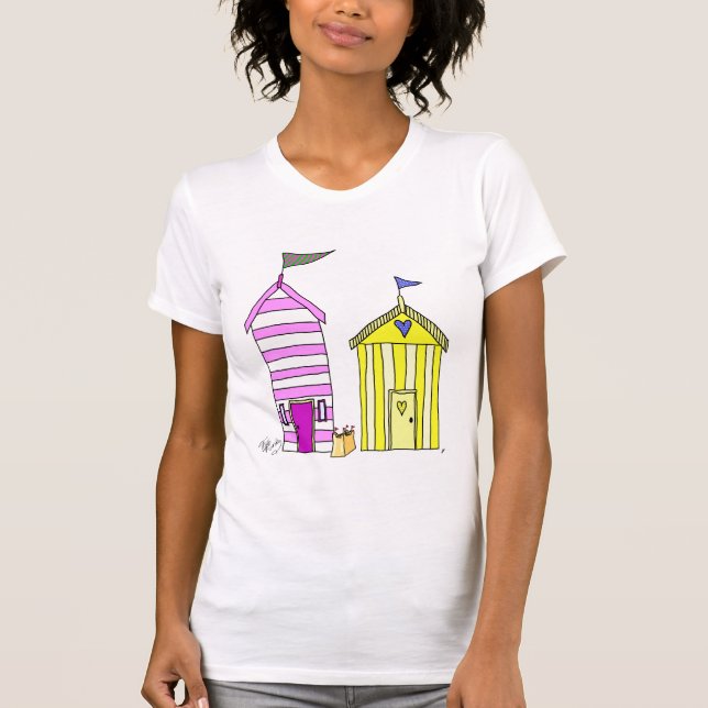 Camiseta Beach Huts 3 Ilustracion (Anverso)