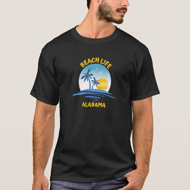 Camiseta Beach Life Alabama Premium (Anverso)