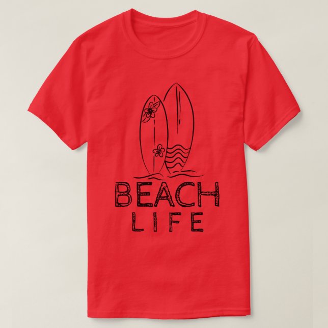 Camiseta Beach Life Fun Summer Beach Sand Surf Design (Diseño del anverso)