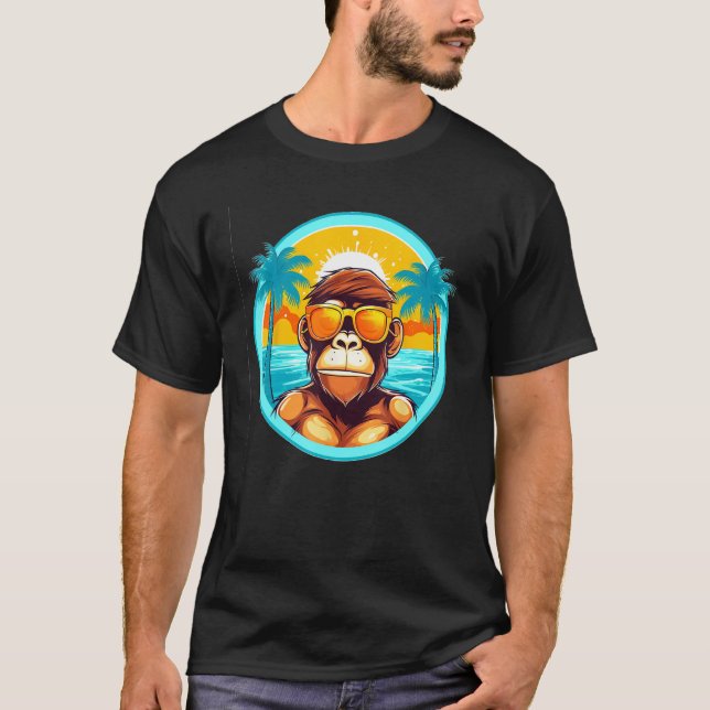 Camiseta Beach Life with a Monkey Twist Eye Catching Summer (Anverso)