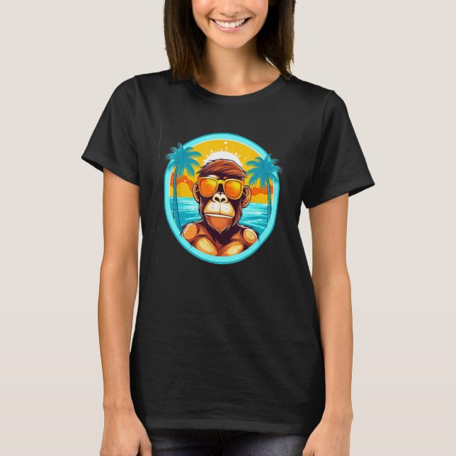Camiseta Beach Life with a Monkey Twist Eye Catching Summer (Anverso)