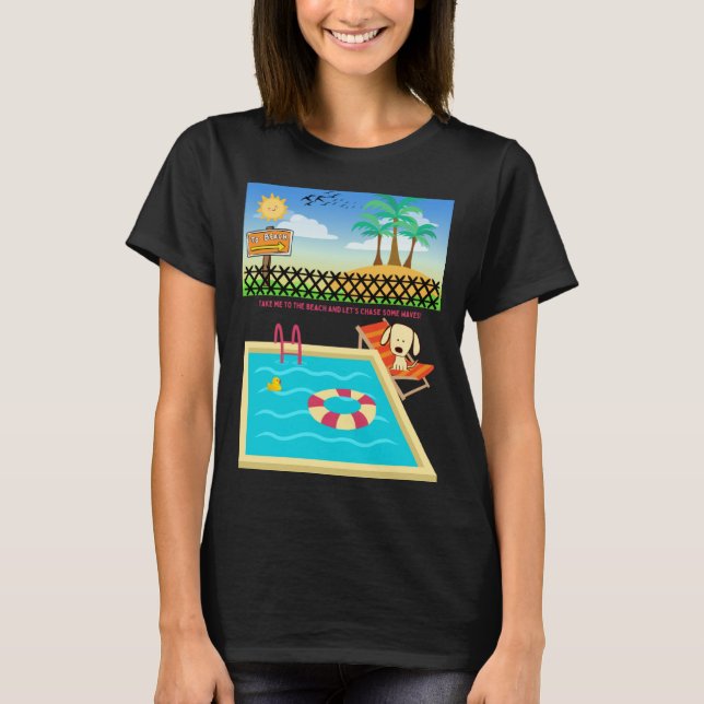 Camiseta Beach loving Dog Ready to Hit the Sands  Wishing (Anverso)