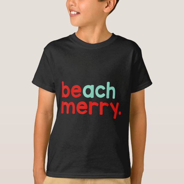Camiseta Beach Merry Christmas  (Anverso)
