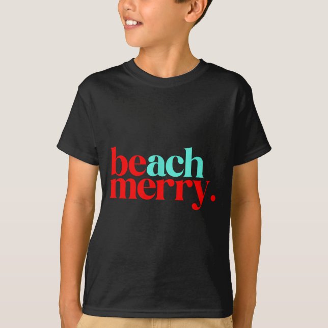 Camiseta Beach Merry Christmas Funny  (Anverso)