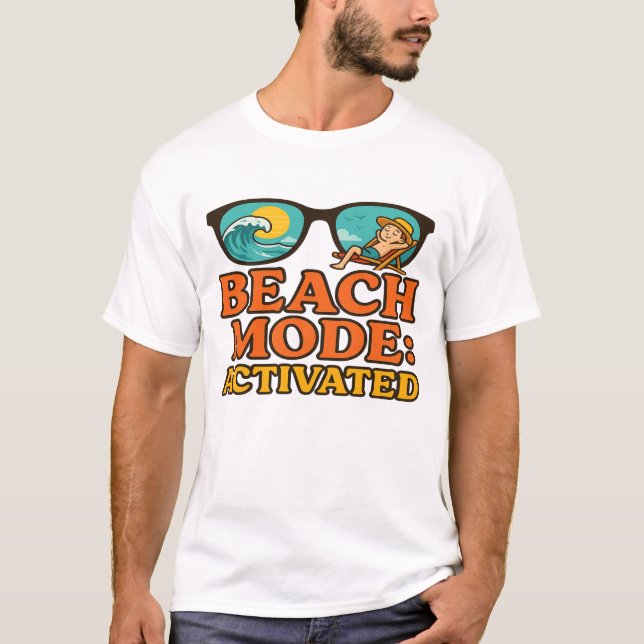 Camiseta Beach Mode: Activated (Anverso)