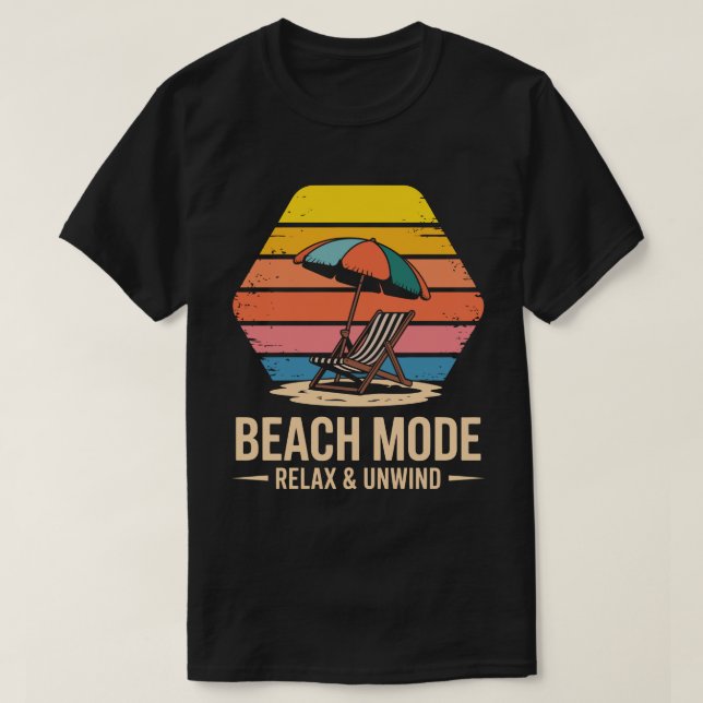 Camiseta Beach Mode Hexagon Tee (Diseño del anverso)