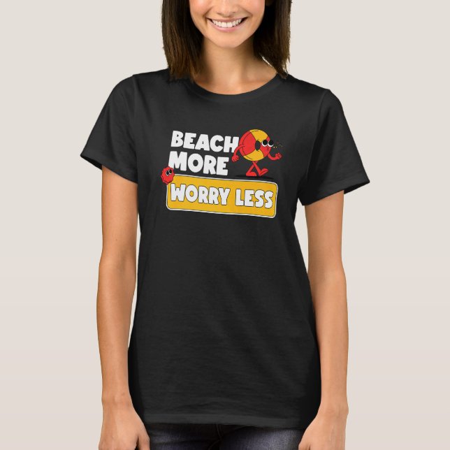 Camiseta Beach More Worldwide Menos Vacaciones Vibes De Ver (Anverso)