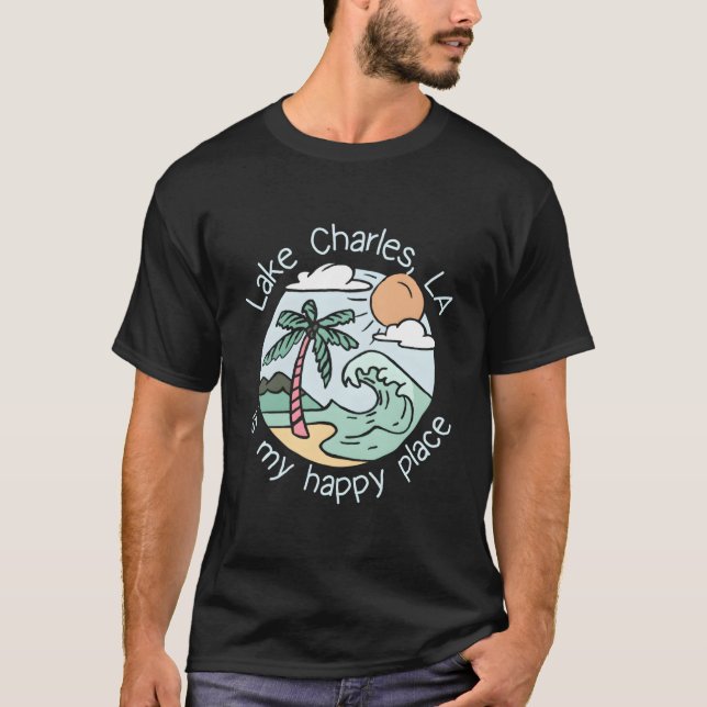 Camiseta Beach Motiv My Happy Place Lake Charles (Anverso)