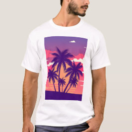 Camiseta Beach N' Trees Cool Vintage Retro Mens Vacation