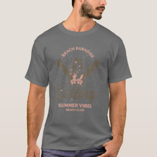Camiseta Beach Paradise Surfing Summer Vibes Luau Hawaiano