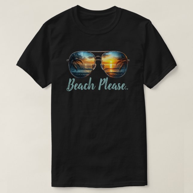 Camiseta Beach Please (Diseño del anverso)