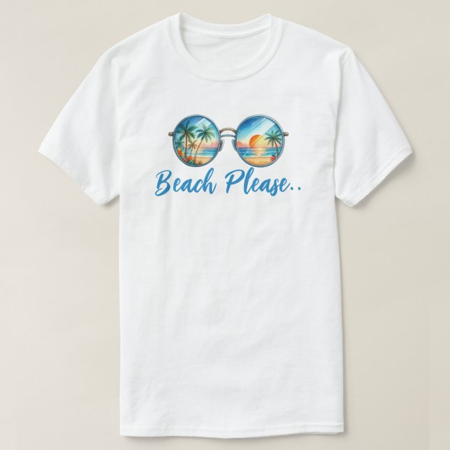 Camiseta Beach Please (Diseño del anverso)