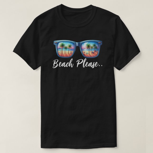 Camiseta Beach Please (Diseño del anverso)