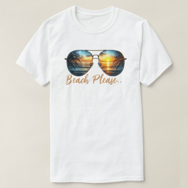 Camiseta Beach Please (Diseño del anverso)