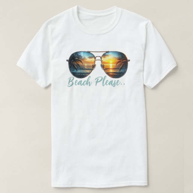 Camiseta Beach Please (Diseño del anverso)