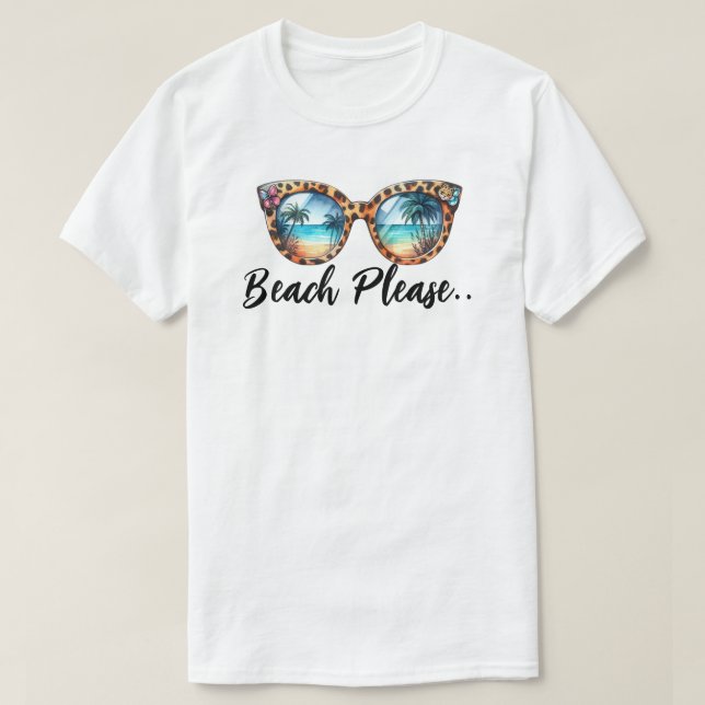 Camiseta Beach Please (Diseño del anverso)
