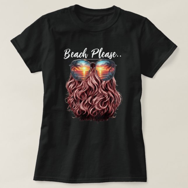Camiseta Beach Please (Diseño del anverso)