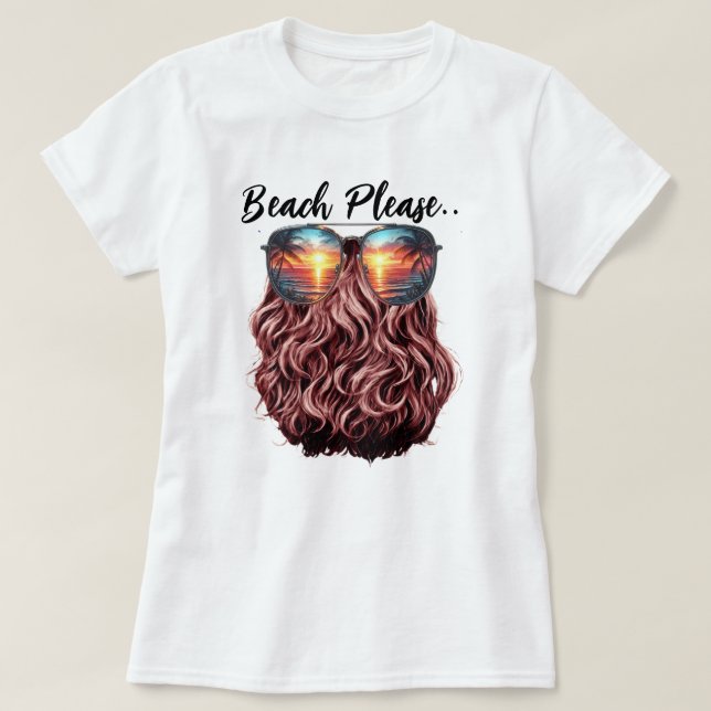 Camiseta Beach Please (Diseño del anverso)