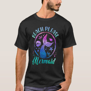Camiseta Beach Please Mermaid Summer Fiesta Squad