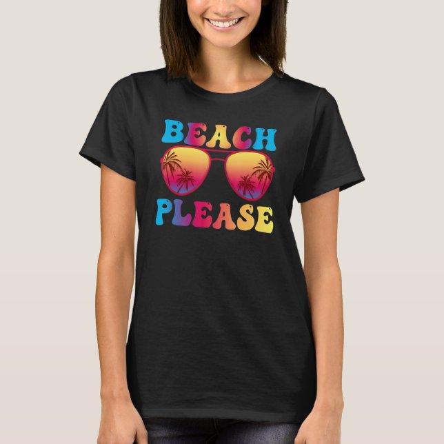 Camiseta Beach Please Sungafas Hawaii Beach Hello Summer (Anverso)
