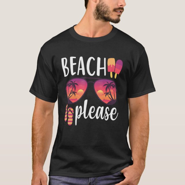 Camiseta Beach Please Sungafas Hawaii Beach Hello Summer (Anverso)
