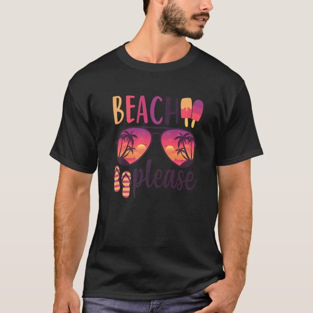 Camiseta Beach Please Sungafas Hawaii Beach Hello Summer (Anverso)