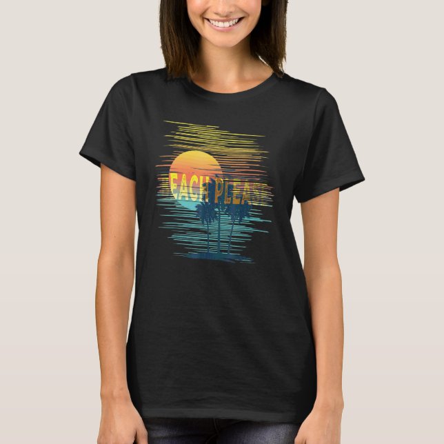 Camiseta Beach Please Tropical Hawaii Summer Vibes Hawai (Anverso)
