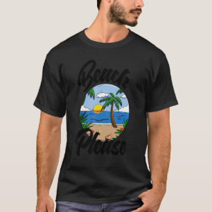 Camiseta Beach Please Women Beach Adventures Love Sunrise