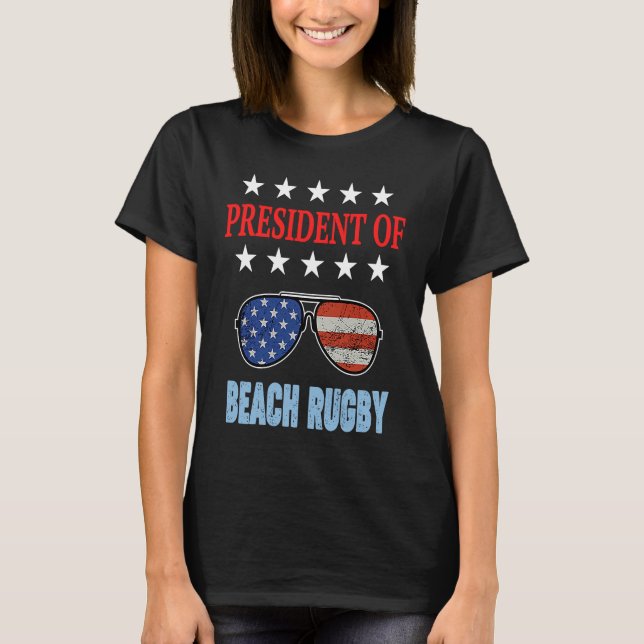 Camiseta Beach Rugby Accessories  USA Flag Beach Saying (Anverso)