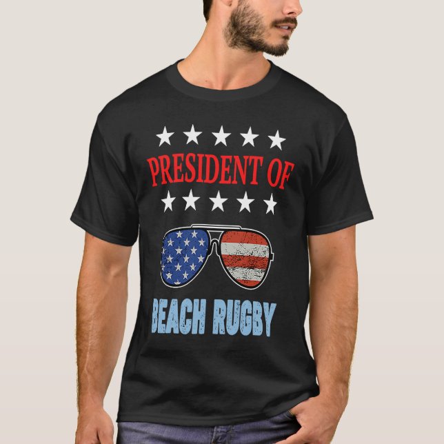 Camiseta Beach Rugby Accessories  USA Flag Beach Saying (Anverso)