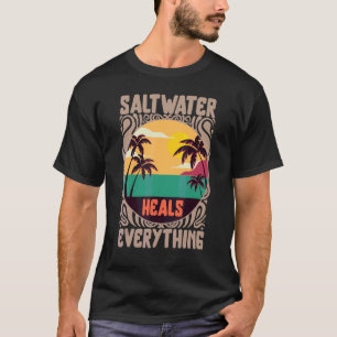 Camiseta Beach Saltwater Heals Squad Family Vacance Mode S