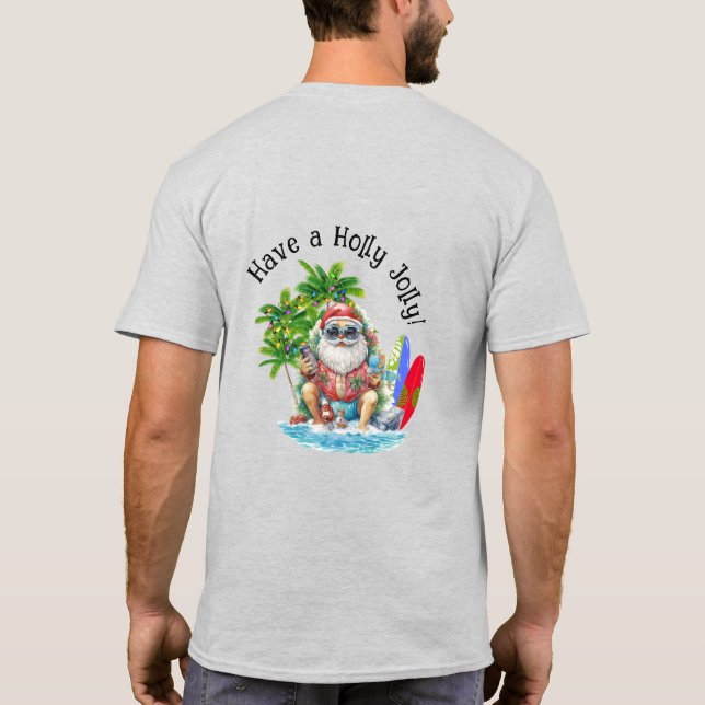 Camiseta Beach Santa para hombres y mujeres (Reverso)