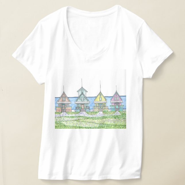 Camiseta Beach Shack Life 1; Tshirt; Vneck; Blue (Distribución )