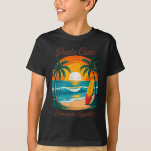 Camiseta Beach Sunset Vacation Trip Punta Cana Dominican Re