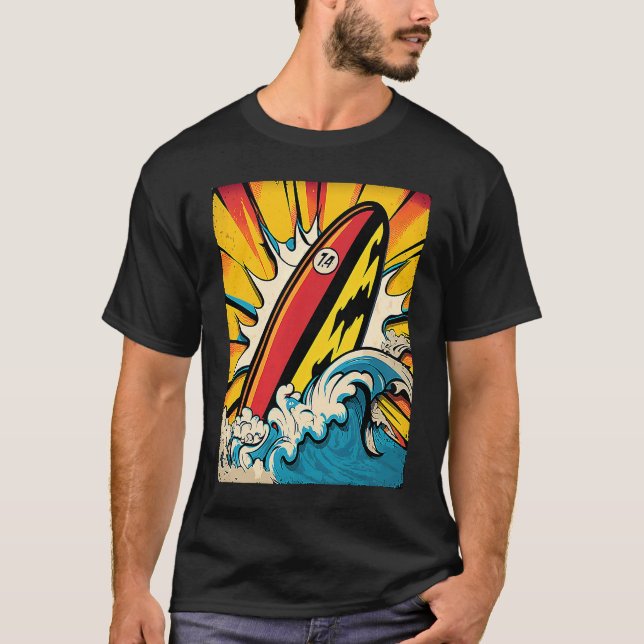 Camiseta Beach Surfing Pop Style Surfing Mom (Anverso)