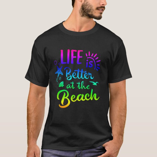 Camiseta Beach Tee Life Is Better at the Beach Women Tropic (Anverso)