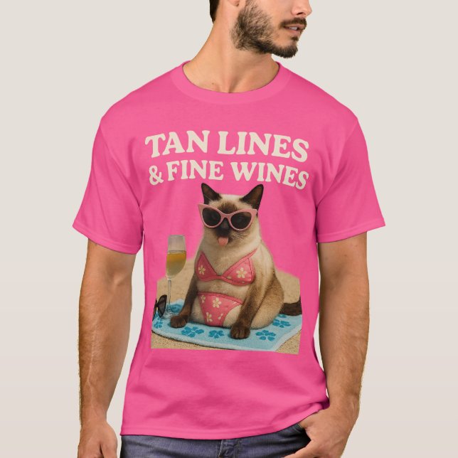 Camiseta Beach themed for Siamese Cat Lovers (Anverso)