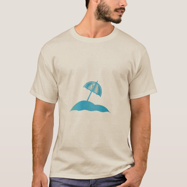 Camiseta Beach Umbrella Summer Vibes Minimalist T-Shirt (Anverso)